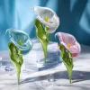 Colorful calla lily brooches are fashionable, unique, individualistic and creative handcrafted accessories for collection as gifts Specification image